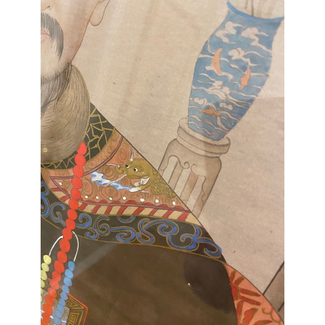 Mid 20th Century Mid 20th Century Ancestral Silk Painting For Sale - Image 5 of 12