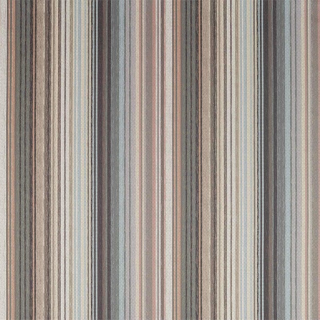 Harlequin Spectro Stripe Fabric in Steel/Blush/Sky - a Sample For Sale