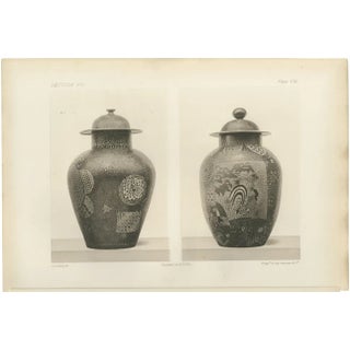 Audsley, Japanese Decorative Vases with Intricate Designs, 1884, Paper For Sale
