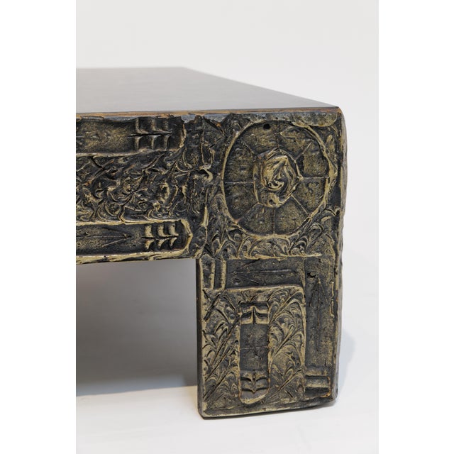 Mid-Century Modern Mid 20th Century Adrian Pearsall Brutalist Sculpted Resin Cocktail Table For Sale - Image 3 of 12