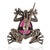 1890s Revival Inspired Silver & 3Ct Natural Ruby Diamond Pavé Frog Brooch Pendant For Sale - Image 6 of 14