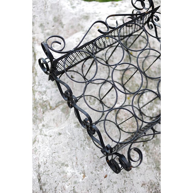 French Early 20th Century Vintage French Wrought Iron Wine Rack For Sale - Image 3 of 3