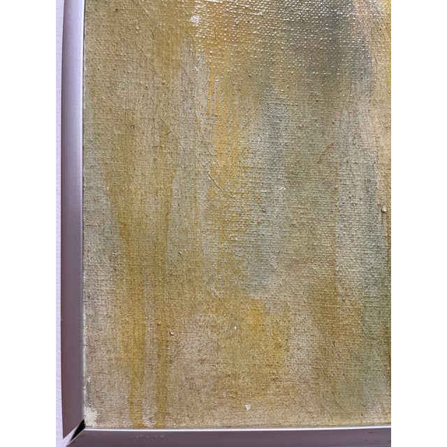 Abstract Vintage R. Cohen Abstract Oil Painting 34 X 20 For Sale - Image 3 of 10