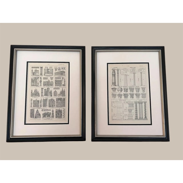 These timeless 1923 architectural prints are from a French encyclopedia detailing various architectural styles and...