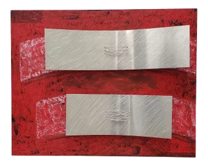 Earnest Thomas (African American, 20th C.) "Life Reflected" Acrylic & Aluminum Painting