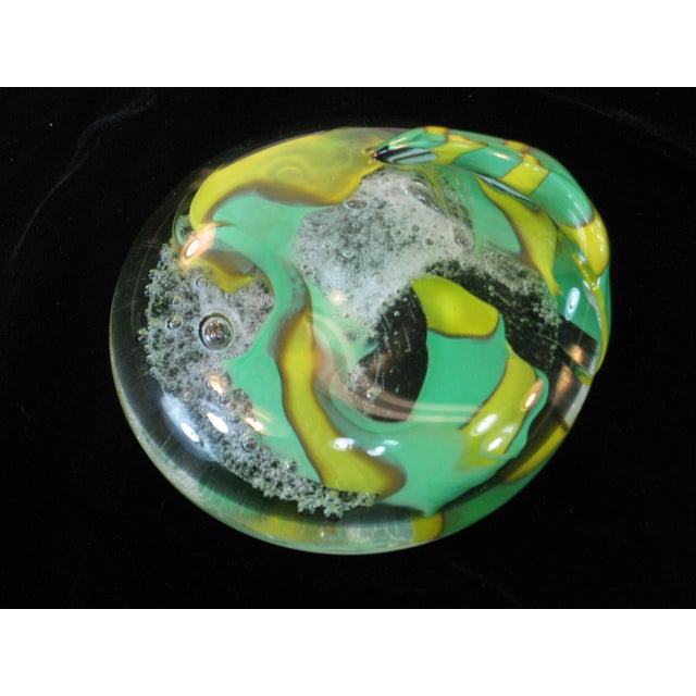Transparent Late 20th Century Paperweight Murano Art Glass Signed: Seguso Mouth Blown Hand Crafted For Sale - Image 8 of 18