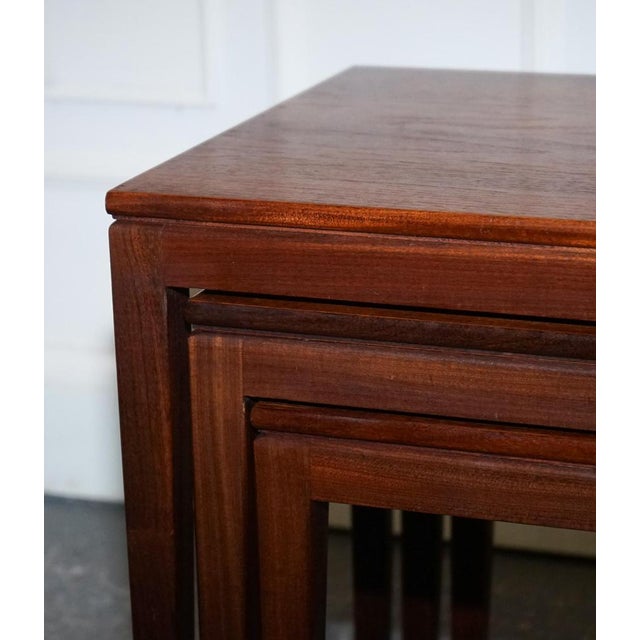 Mid-Centry Danish Teak Nest of Three Tables, 1960s, Set of 3 For Sale - Image 11 of 12
