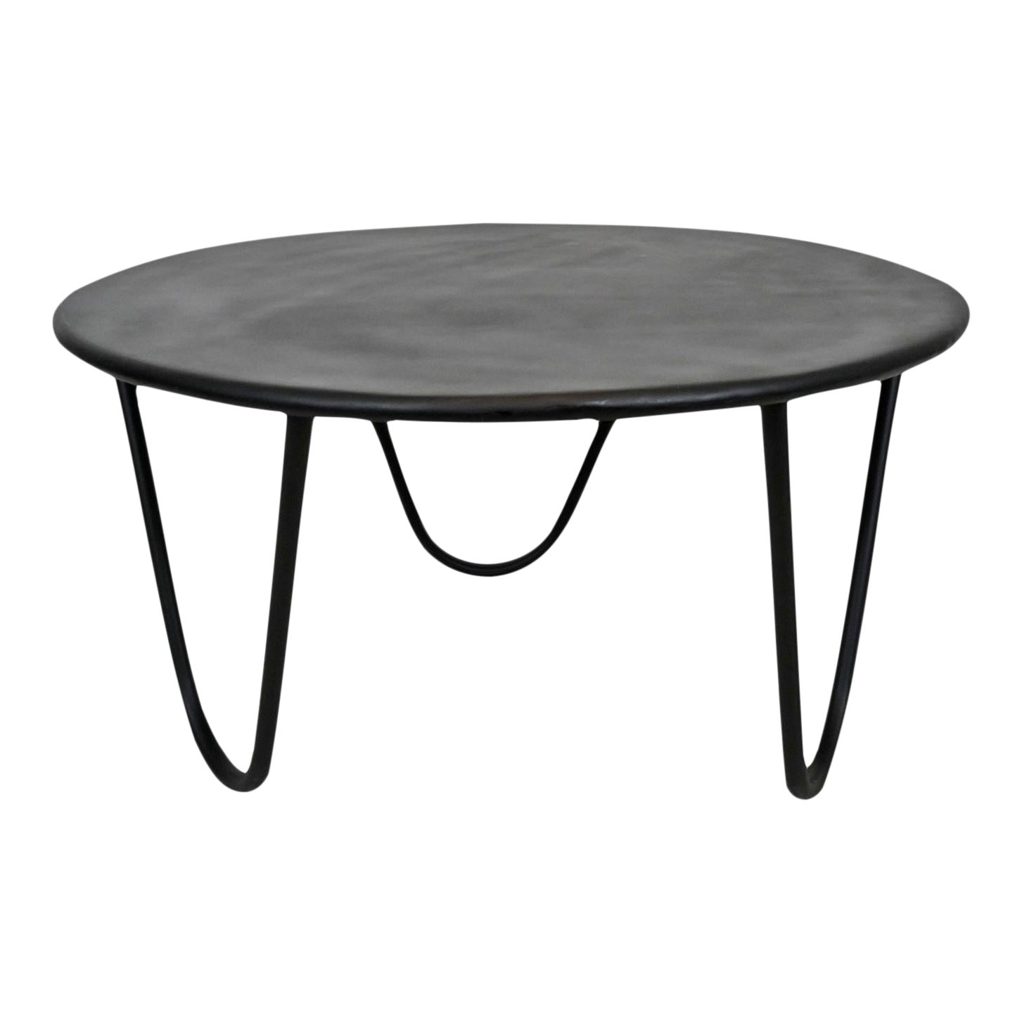 Round Black Iron Coffee Table Chairish