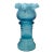 Antique Eapg Jefferson Glass #73 Blue Opalescent Spool Vase 6" Ruffled Rim For Sale