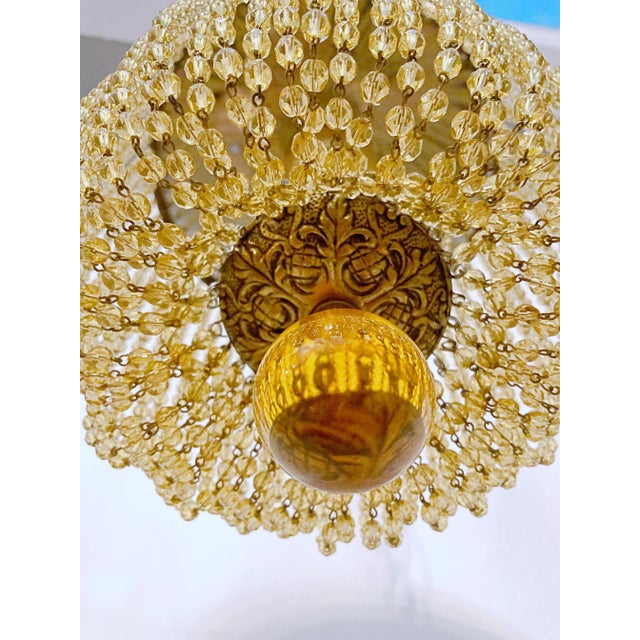 Italian Bronze Basket Pendant With Amber Beads For Sale - Image 9 of 10