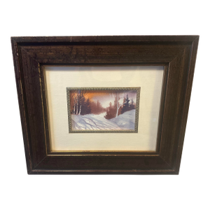Late 20th Century First Snow Watercolor Painting by C. Evridge