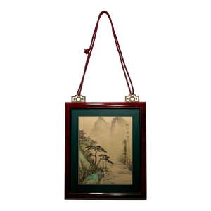Vintage Traditional Chinese Watercolor on Silk Landscape Hanging Painting Signed