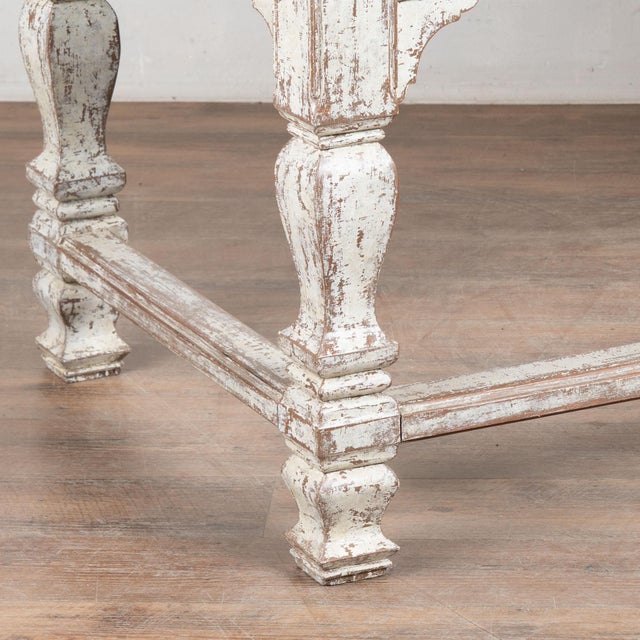 19th Century Danish Painted Baroque Library Writing Table Console For Sale - Image 14 of 18