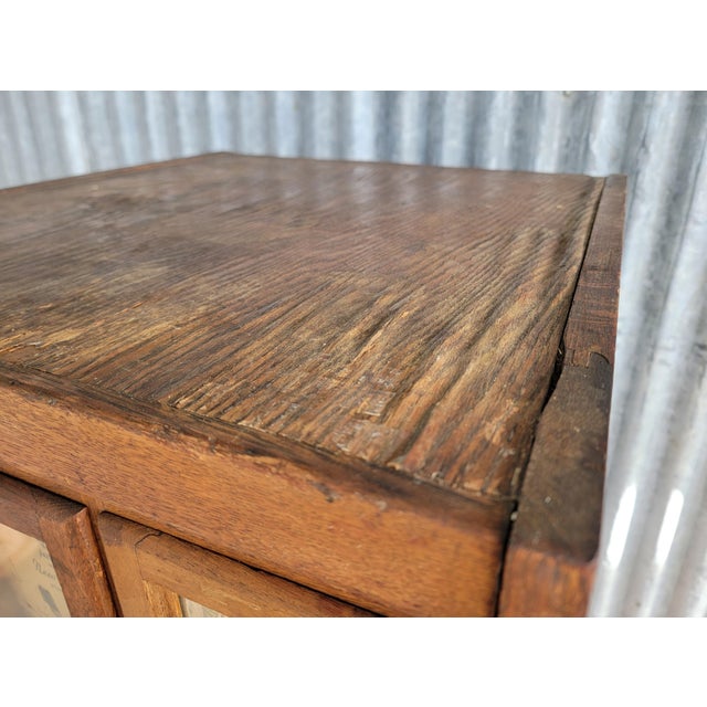 Antique Pattern File Cabinet Early 20th Century American Tiger Oak For Sale - Image 14 of 18