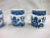 Vintage Blue Pattern Barrel Shaped Mugs - Set of 4 For Sale - Image 11 of 13