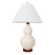 Lauren Ralph Lauren Ivory Crackle-Glaze Double Gourd Ceramic Table Lamp With Wood Base For Sale