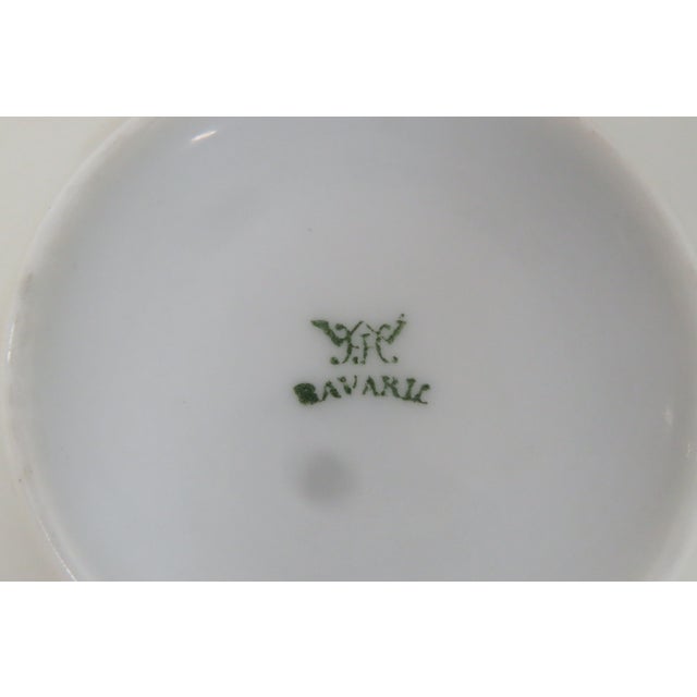 Mid 20th CenturyJWH Bavaria Fine Porcelain Tea Cup White With Gold Gilt Rim and Florals For Sale In Miami - Image 6 of 12
