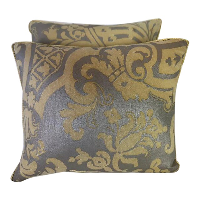 Pair of Fortuny Textile Pillows For Sale