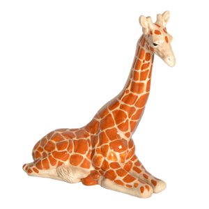 20th Century Hollywood Regency Handmade Ceramic Giraffe Animal Sculpture Marked 'Dee'