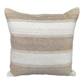 Turkish Hemp Pillow Cushion Natural Beige Cushion Cover 20"x20" For Sale