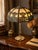 Vintage Art Nouveau Slag Glass Two-Light Table Lamp, C. 1935–1955 For Sale - Image 10 of 10