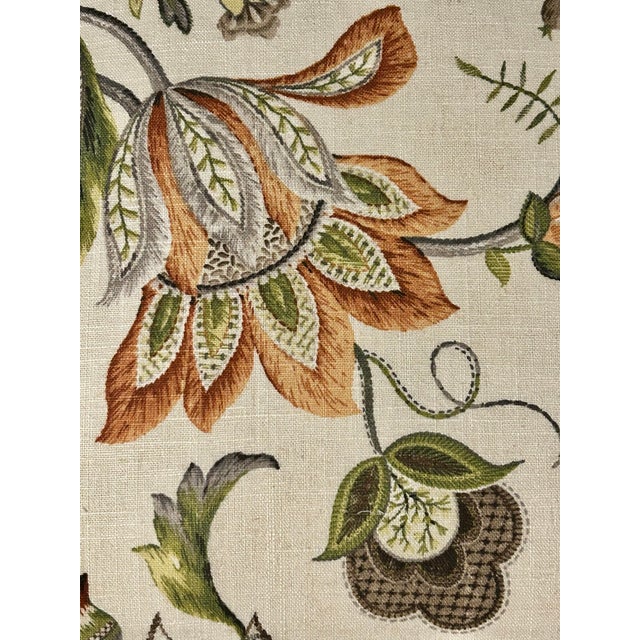 Vintage Thomasville Chippendale Side Chairs With Botanical Linen Upholstery - A Pair For Sale - Image 11 of 12