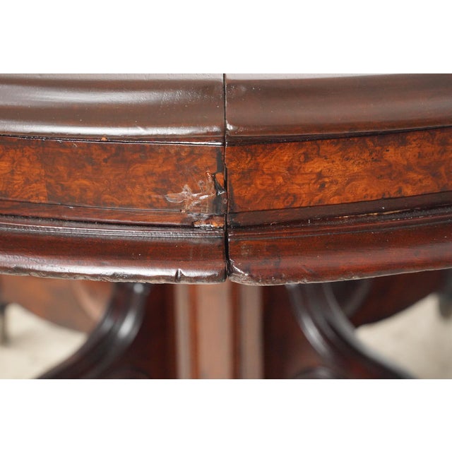 19th Century Victorian Style Expandable Walnut Dining Table For Sale - Image 11 of 13