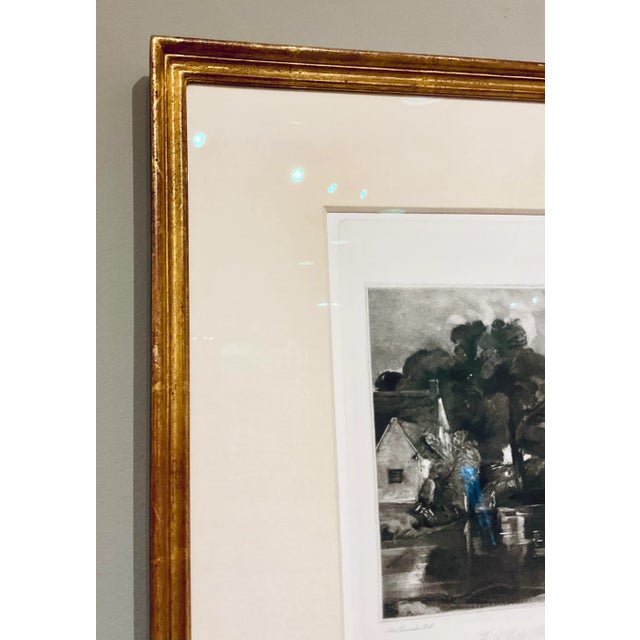 Antique Black and White Engraving Landscape of “Willy Lott’s House” by John Constable For Sale - Image 4 of 5