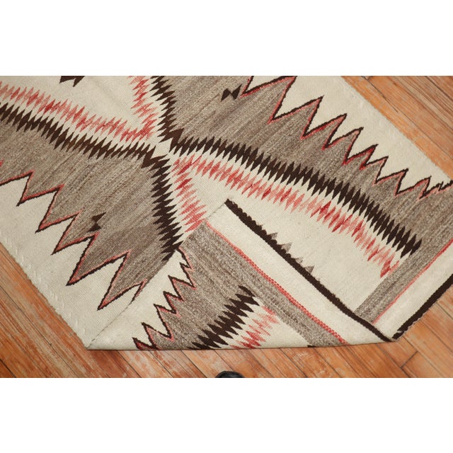 Early 20th Century Shark Teeth American Navajo Rug - 3'1" x 4'9" For Sale In New York - Image 6 of 11