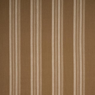 Schumacher Nor Stripe Fabric In Ochre For Sale