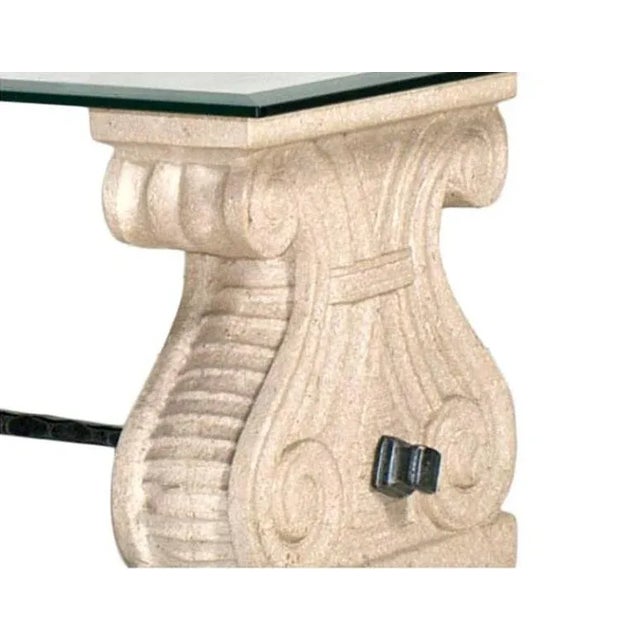 Mid-Century Modern Italian Coffee Table with Nanto Stone Columns, 1960s For Sale - Image 3 of 4