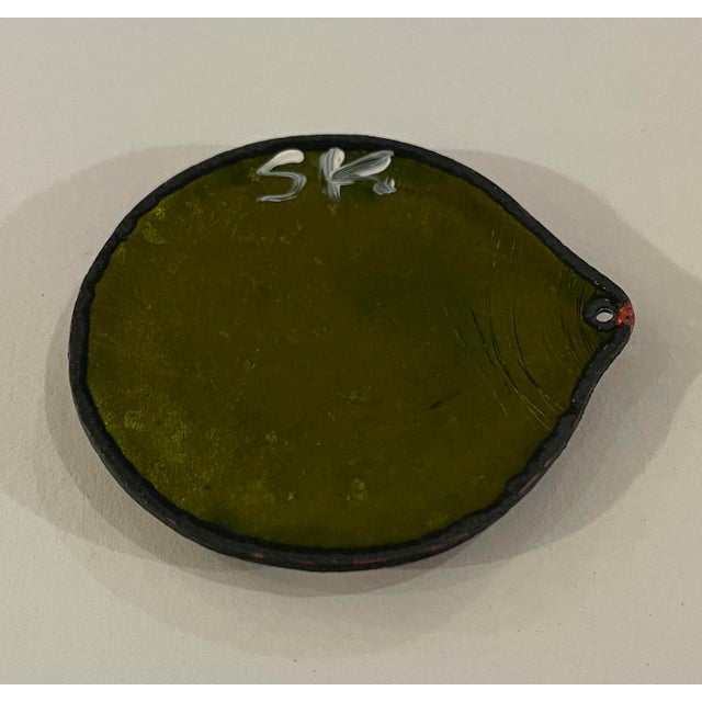 Enamel on metal Fish aquarium by Knoxville artist Dr. Stephen Krauss. Krauss was a world traveler, getting inspiration...