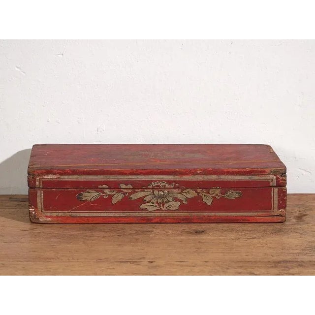 Antique Red Box, 1900s For Sale - Image 4 of 8