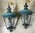 Timeless Elegance: Pair of Antique Verdigris Brass Hanging Lanterns-26”h X 15”w For Sale - Image 12 of 12