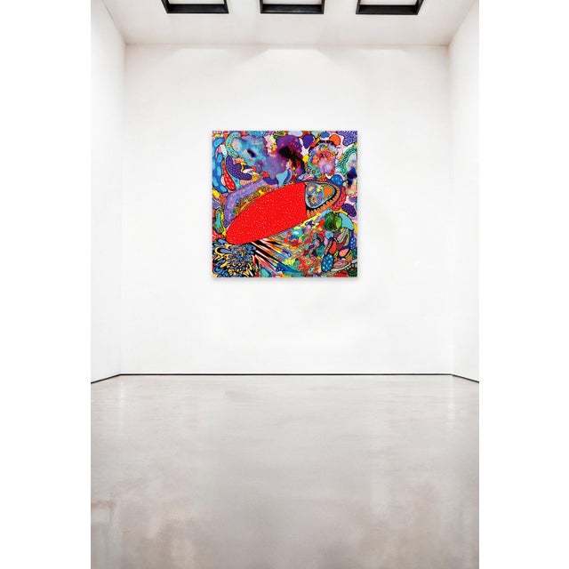 original painting by Californian Artist J. Silverhoof . inspired by psychedlic 60's