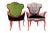 Textile Mid Century Modern Scalloped Tulip Accent Chairs - a Pair For Sale - Image 7 of 12