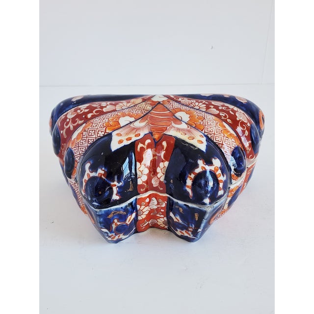 Mid 19th Century Antique Japanese Imari Porcelain Butterfly Box For Sale - Image 5 of 12