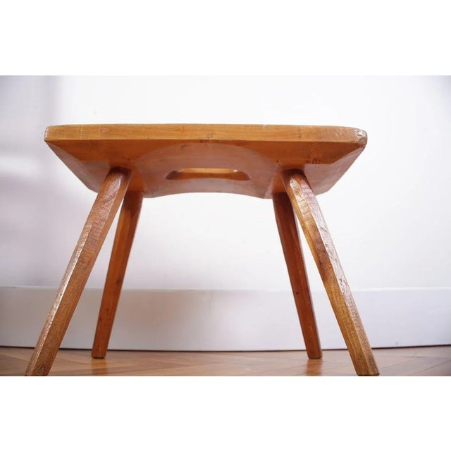 Rustic Vintage Czech Rustic Stool, 1940s For Sale - Image 3 of 16