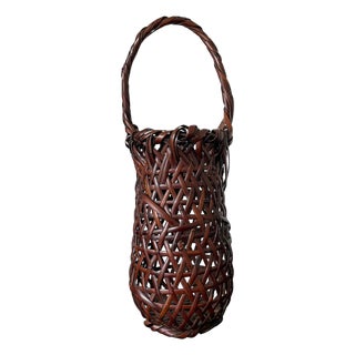 Japanese Bamboo Basket Ikebana Suzuki Gengensai For Sale