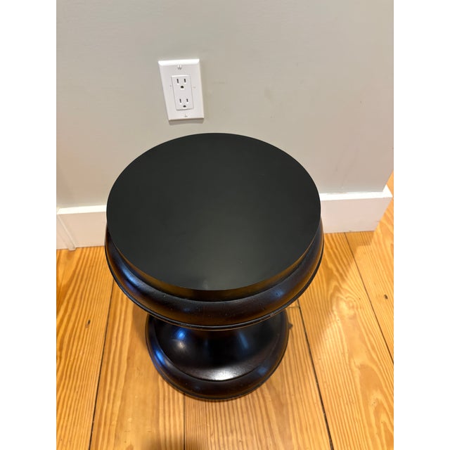 Mid-Century Modern 1960s Attributed to John Stuart MCM Turned Wood Side Table For Sale - Image 3 of 6