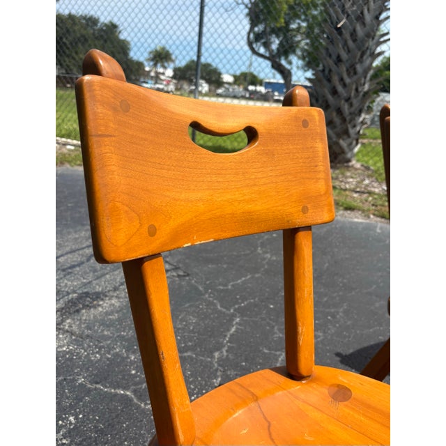 1950s Set of 4 Cushman Colonial Creations Solid Maple Dining Chairs For Sale - Image 9 of 12