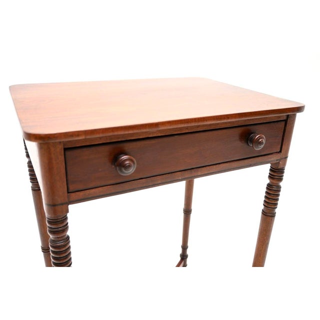 Brown Antique Georgian Side Table, 1800s For Sale - Image 8 of 10