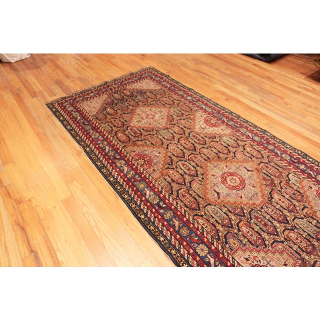 Beautiful Antique Geometric Caucasian Baku Runner Rug, Country of Origin: The Caucasus, Circa Date: 1900