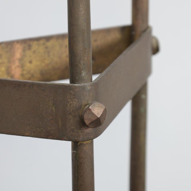 Brown Hand-Forged Floor Candelabra, Netherlands, 1925-1938 For Sale - Image 8 of 11