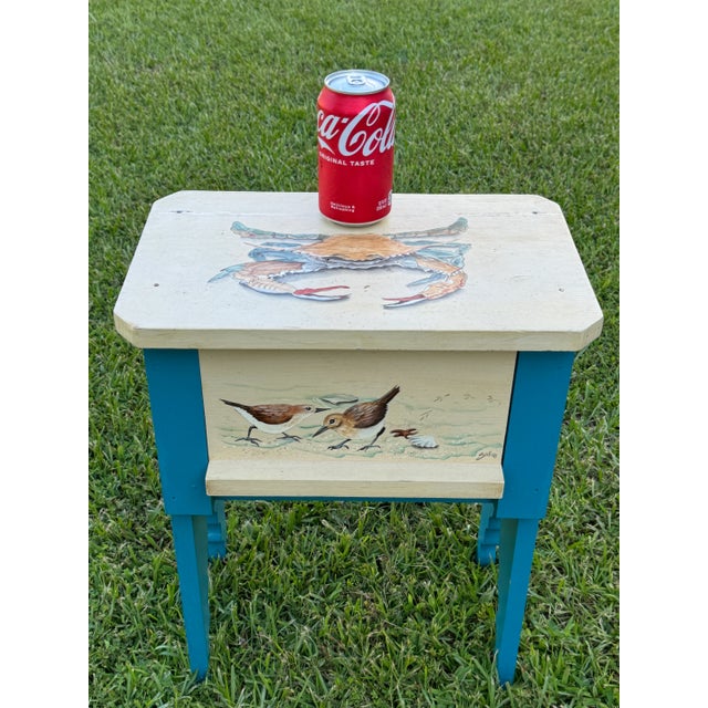 I'm thrilled to offer for sale this positively gorgeous handmade nautical style 1-drawe chest or petite cabinet with the...