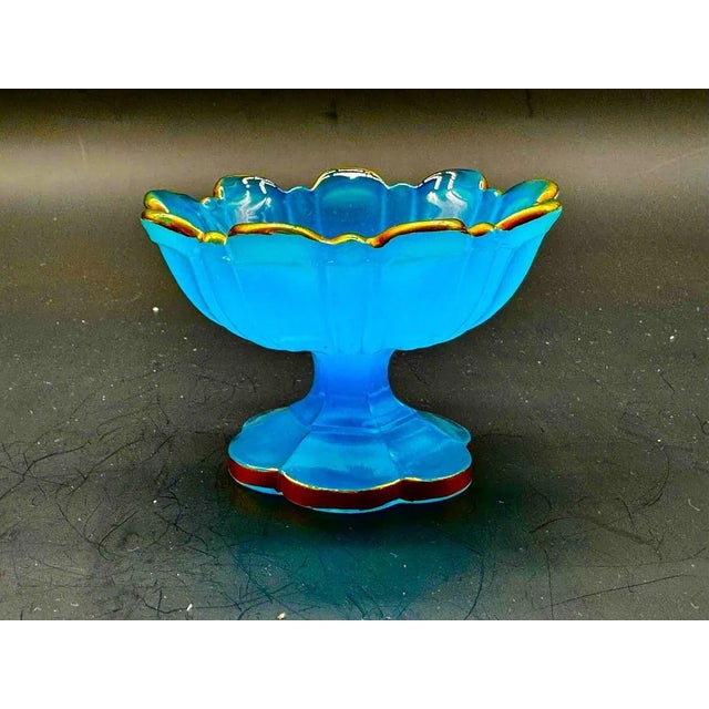 Napoleon III Blue Opaline Jam Jars For Sale - Image 10 of 12