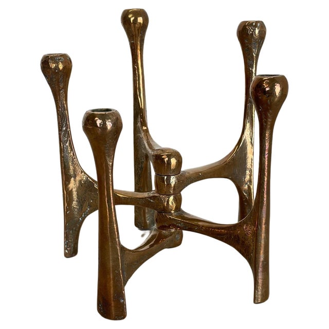 Mid-Century German Brutalist Candleholder in Bronze by Michael Harjes, 1960s For Sale - Image 18 of 18