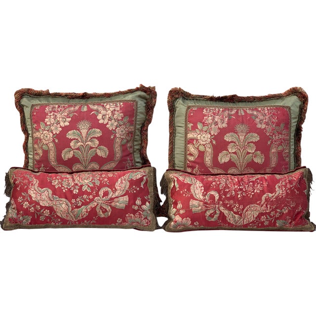 Silk Italian Pillows - Set of 4 For Sale