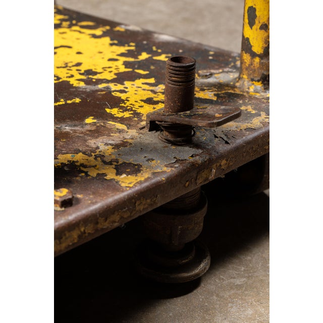 Vintage Industrial Steel Rolling Die Cart For Sale - Image 11 of 13