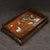 Chinese Huali Rosewood Tray Inlaid With Mother-of-Pearl Deer & Crane For Sale - Image 3 of 10